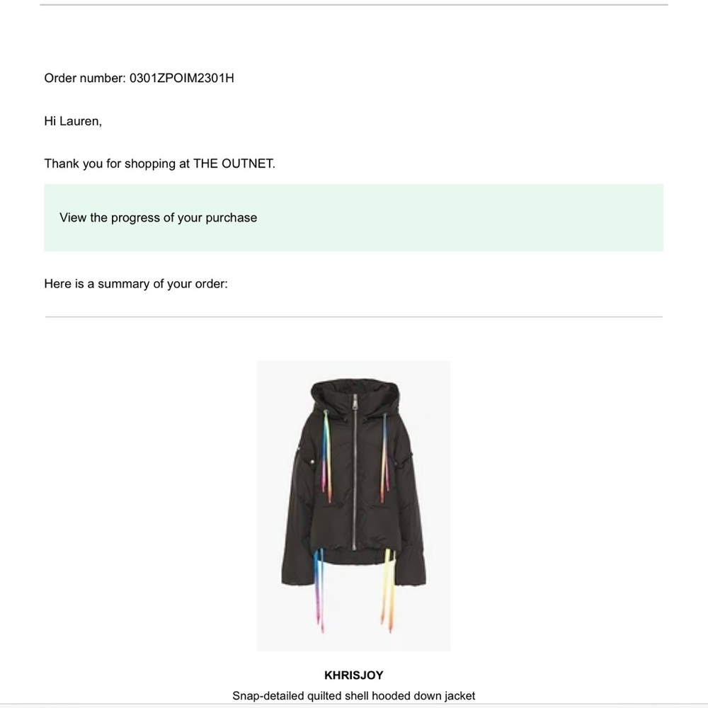 Khrisjoy Snap Detail Quilted Hooded Jacket size 0